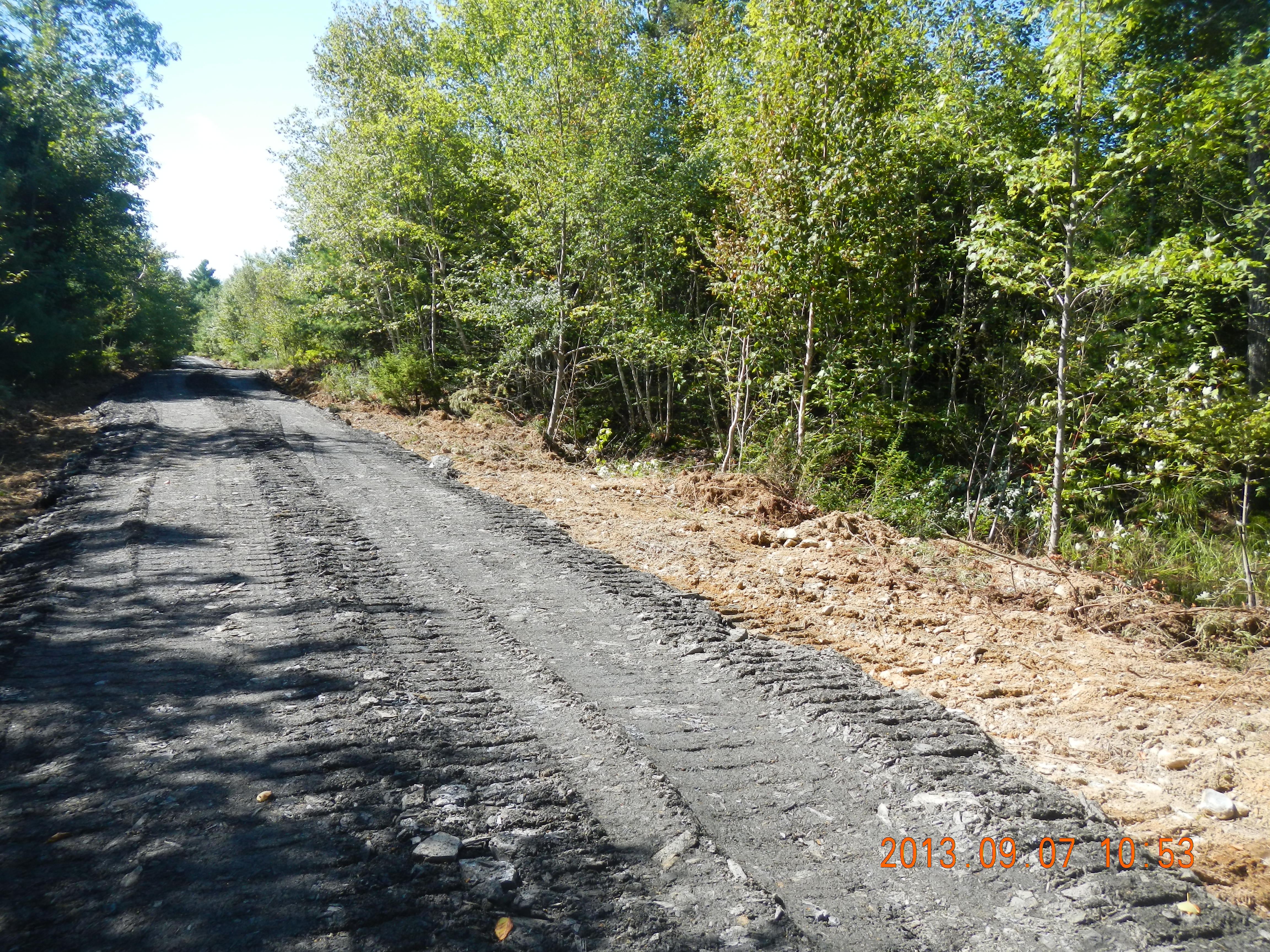 The shale layer before gravel