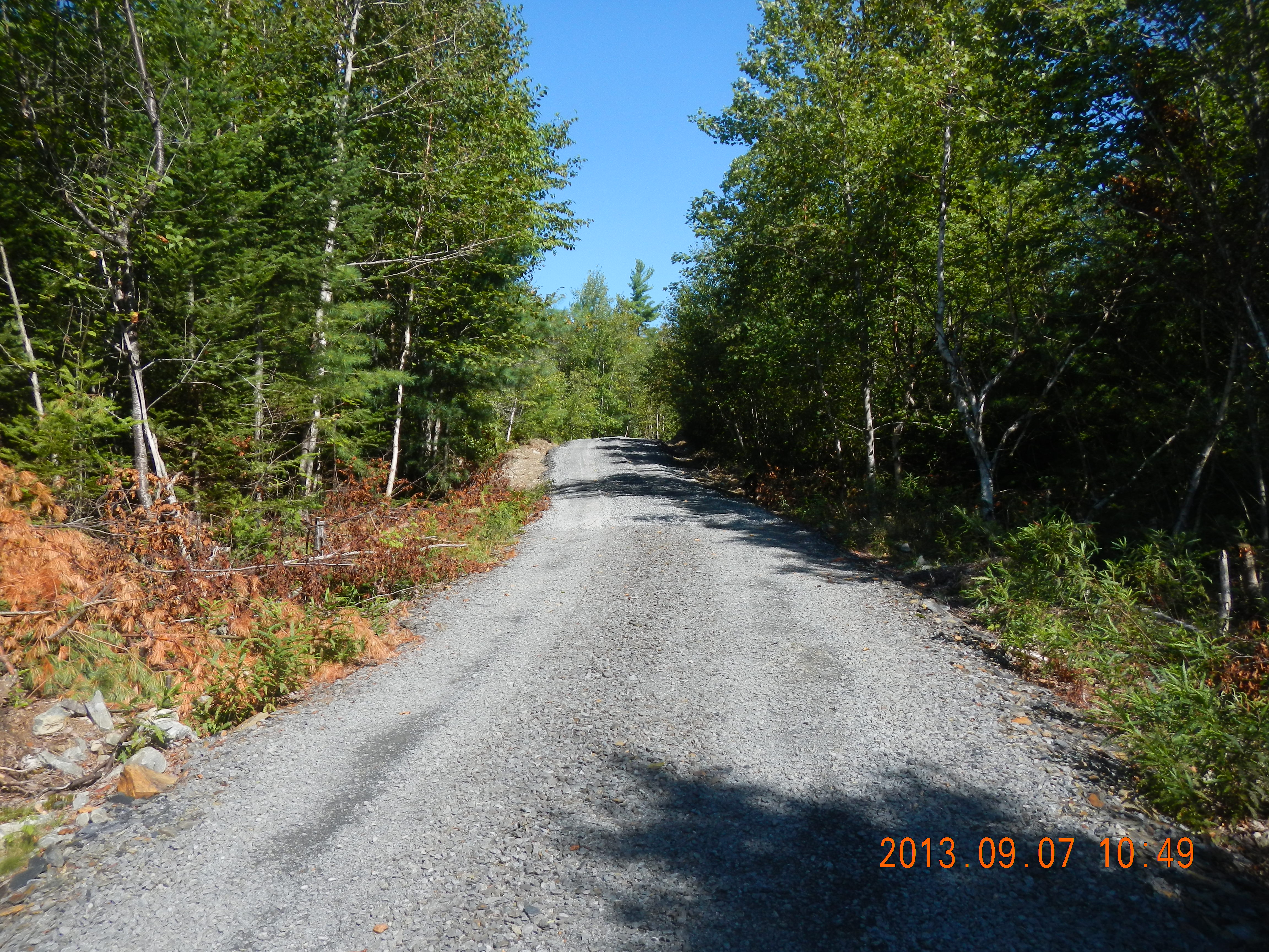 The southern end, the beginning, of the 2013 road  work.
